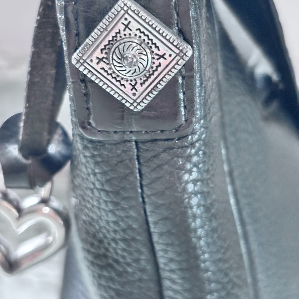 BRIGHTON Black Pebble
Leather Medallion Shoulder
Bag - Picture 4 of 10